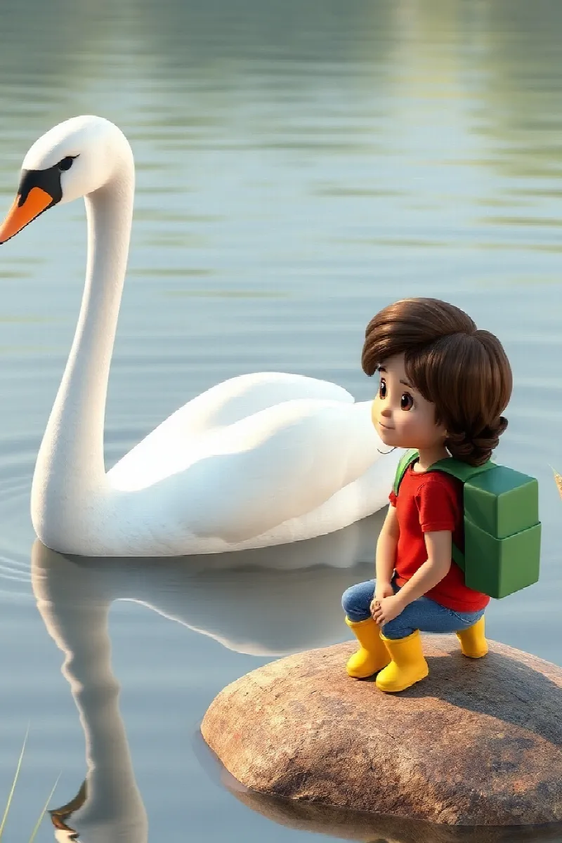 Kız ve Küçük Kuğu masalından 2. resim