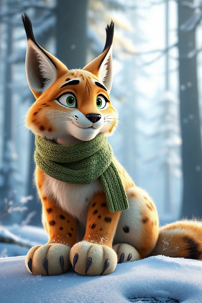 Picture 1 from the tale The Lynx and the Hare