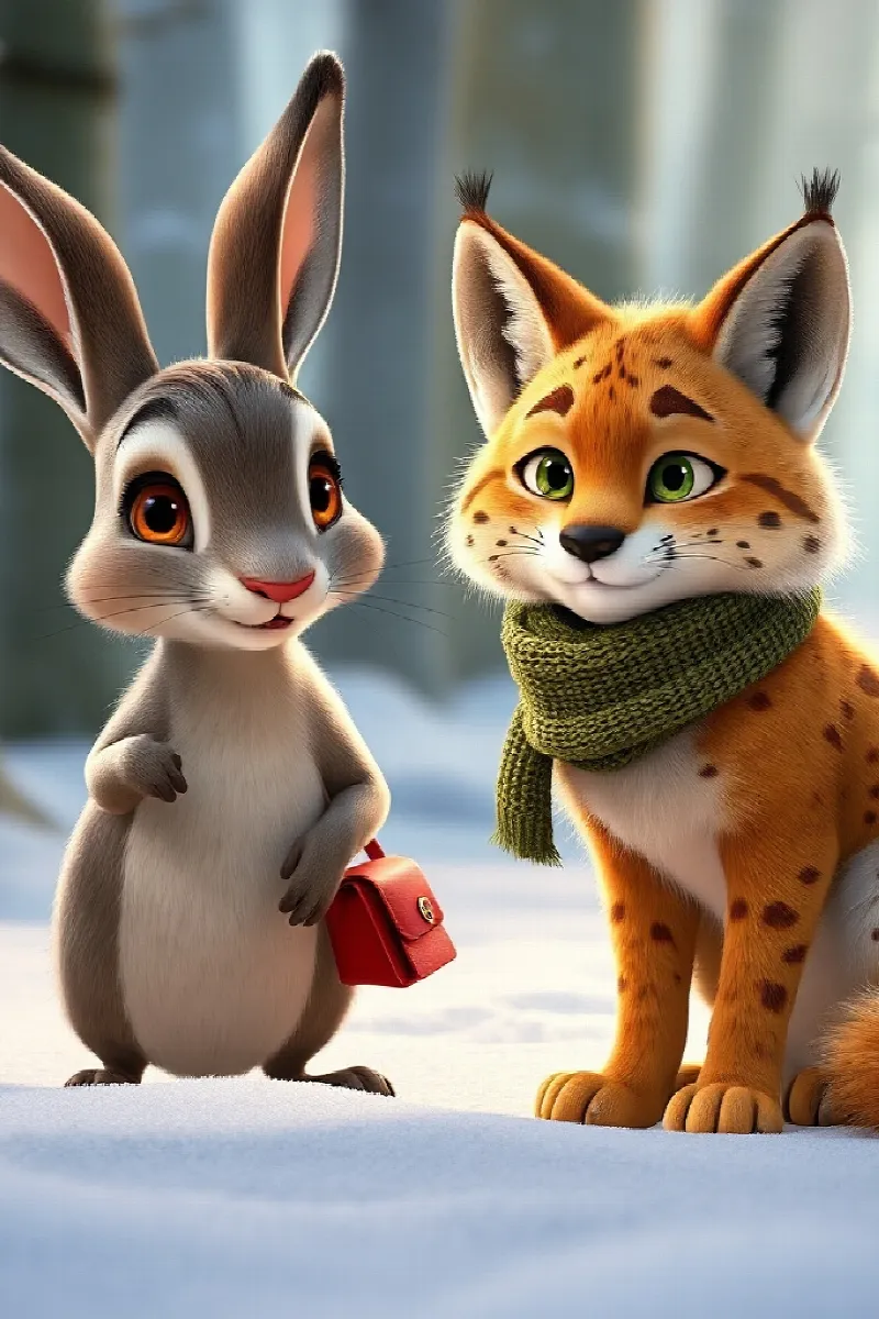 Picture 3 from the tale The Lynx and the Hare