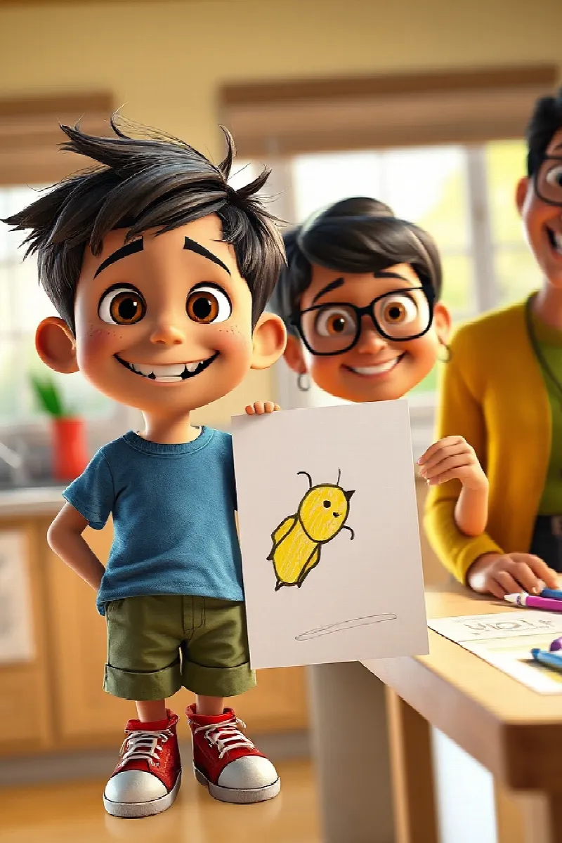 Picture 4 from the tale The Boy and the Fireflies