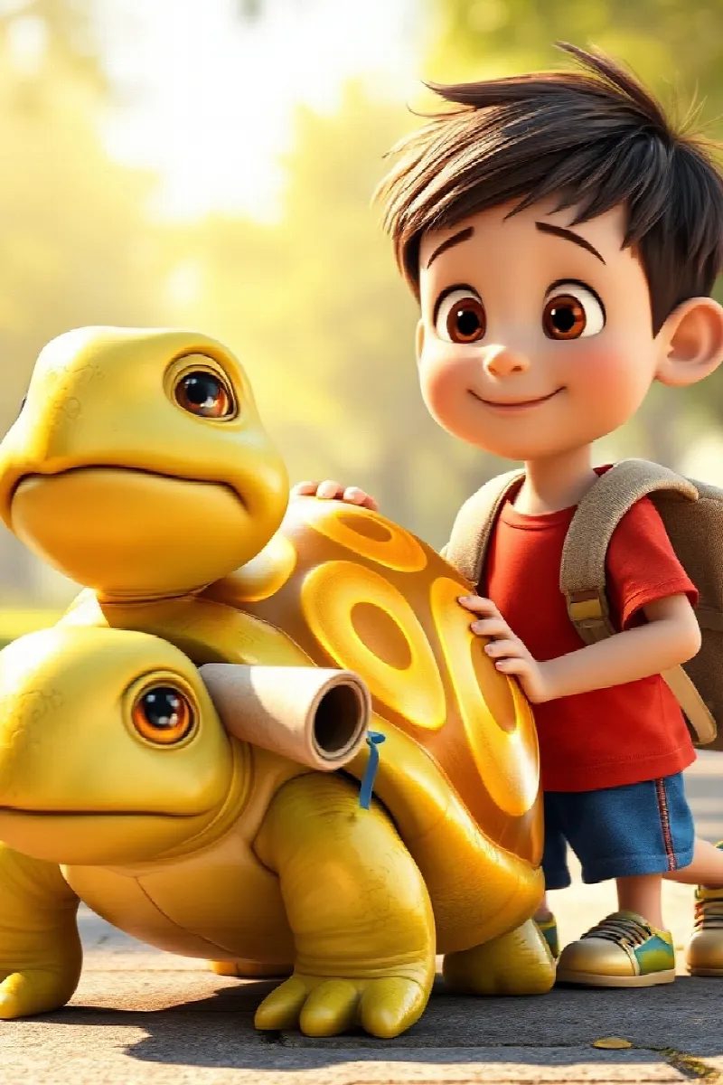 Picture 2 from the tale The Boy and the Golden Turtle