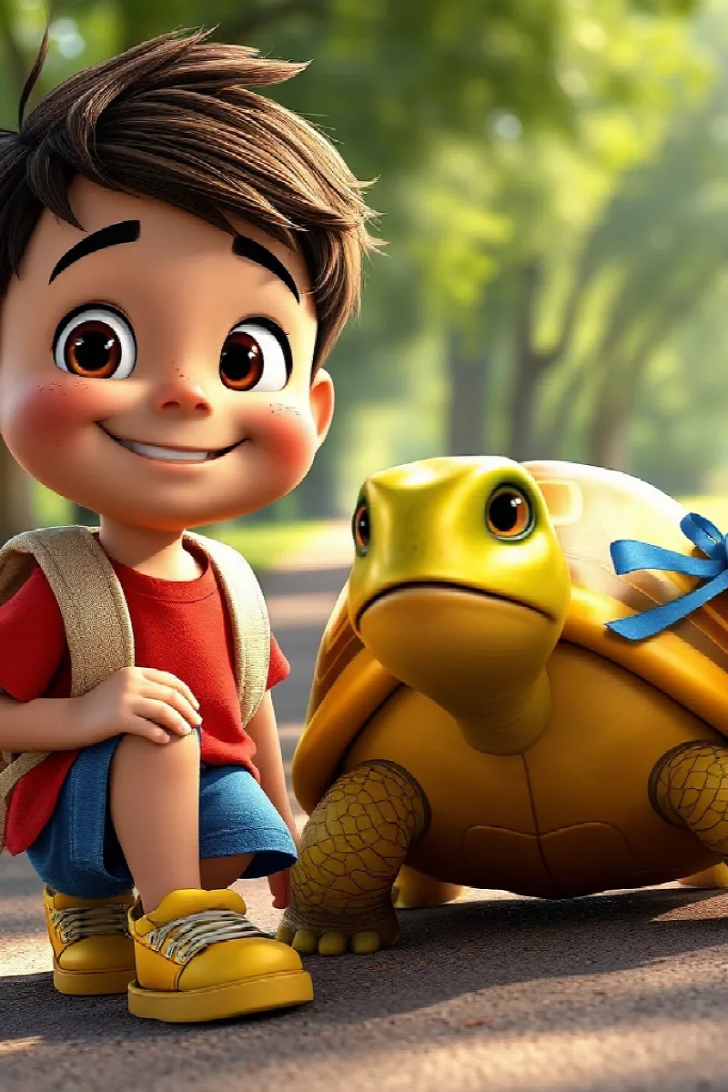 Picture 3 from the tale The Boy and the Golden Turtle