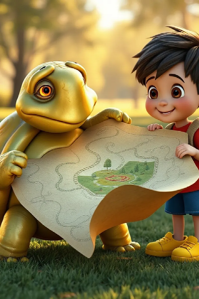 Picture 4 from the tale The Boy and the Golden Turtle