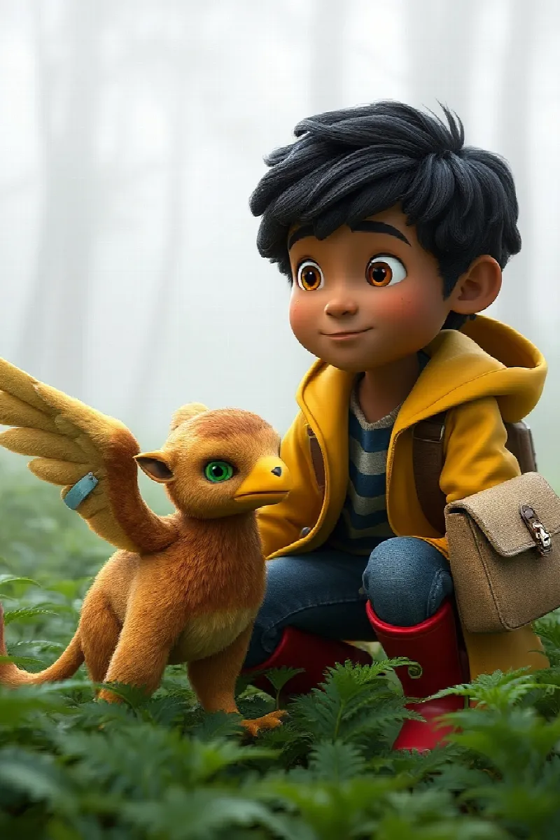 Picture 1 from the tale The Boy and the Griffin