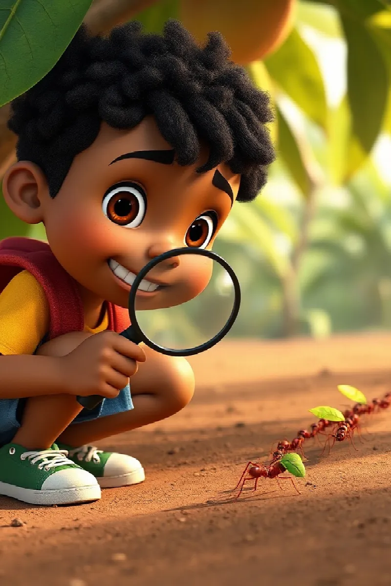 Picture 1 from the tale The Boy and the Leafcutter Ants