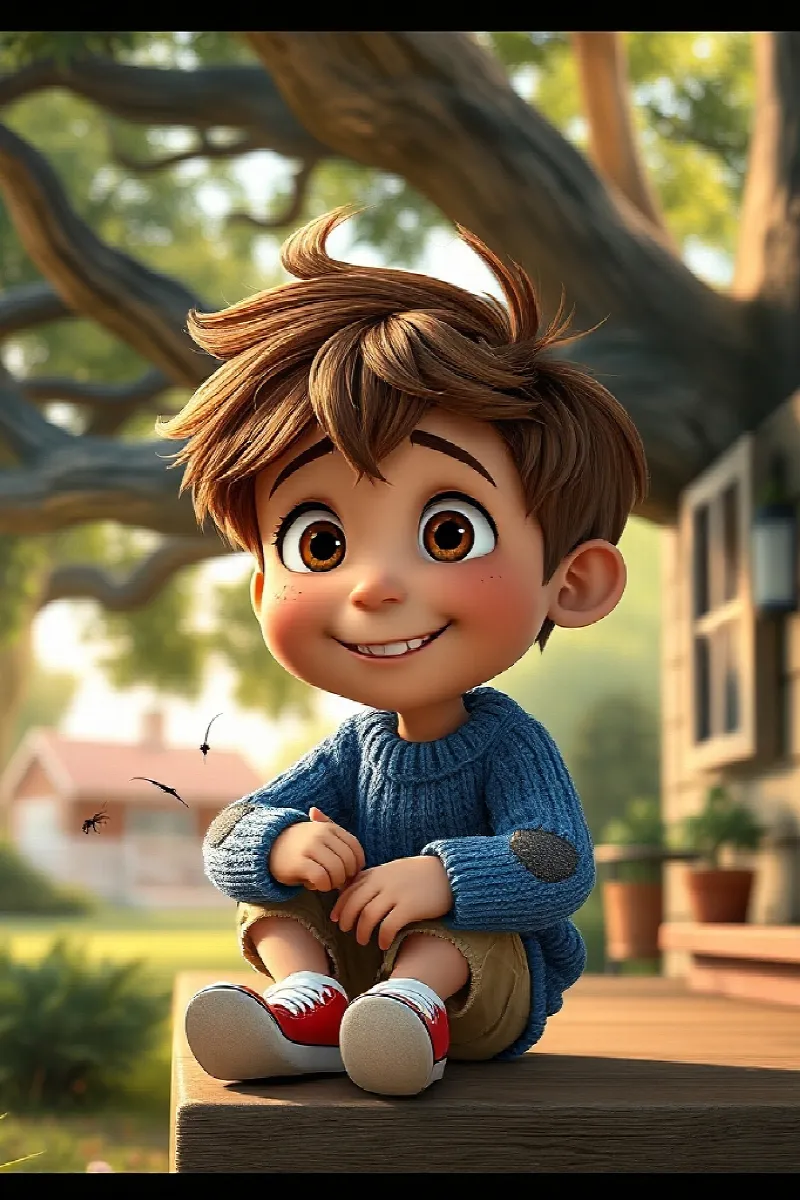 Picture 1 from the tale The Boy and the Raven