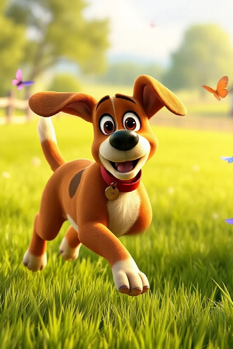 Picture 1 from the tale The Dog and the Duck
