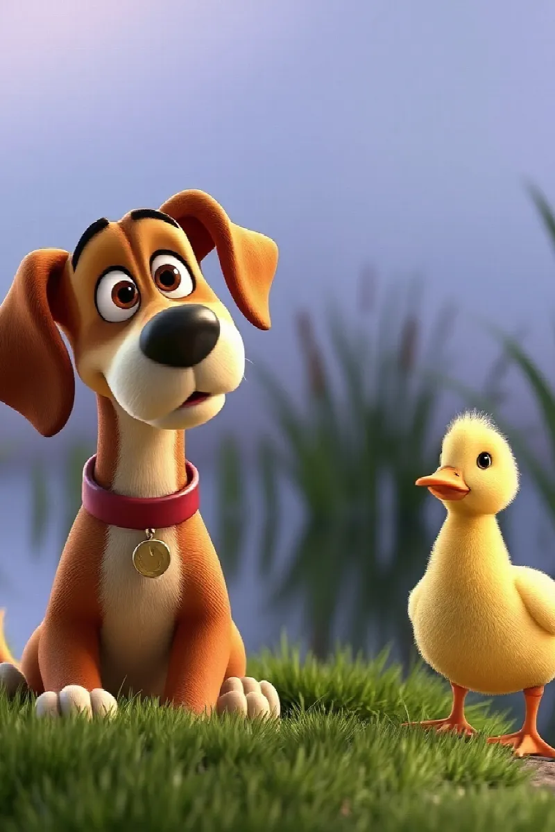 Picture 4 from the tale The Dog and the Duck