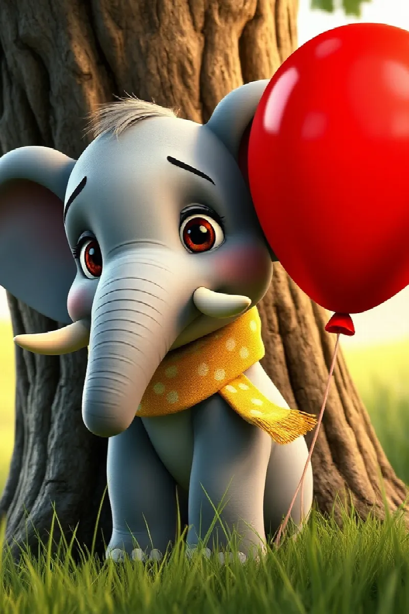 Picture 2 from the tale The Elephant's Red Balloon