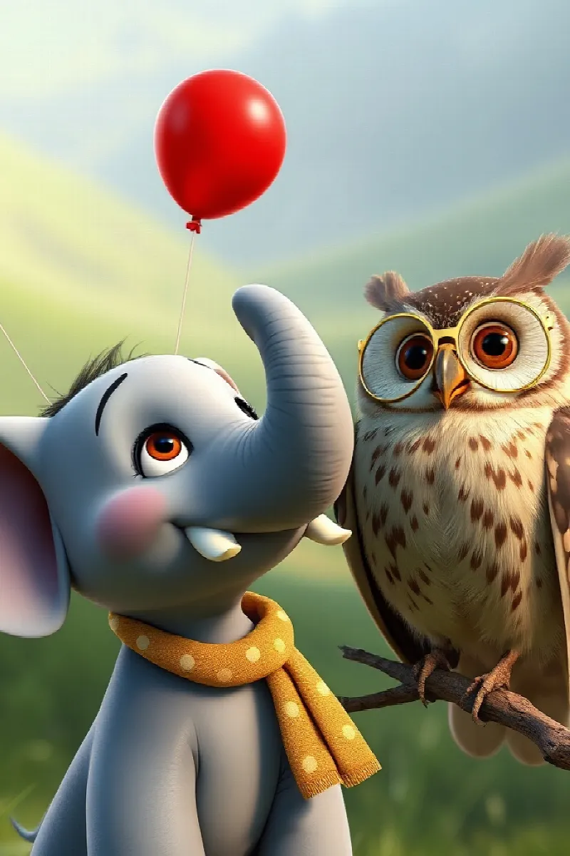Picture 4 from the tale The Elephant's Red Balloon