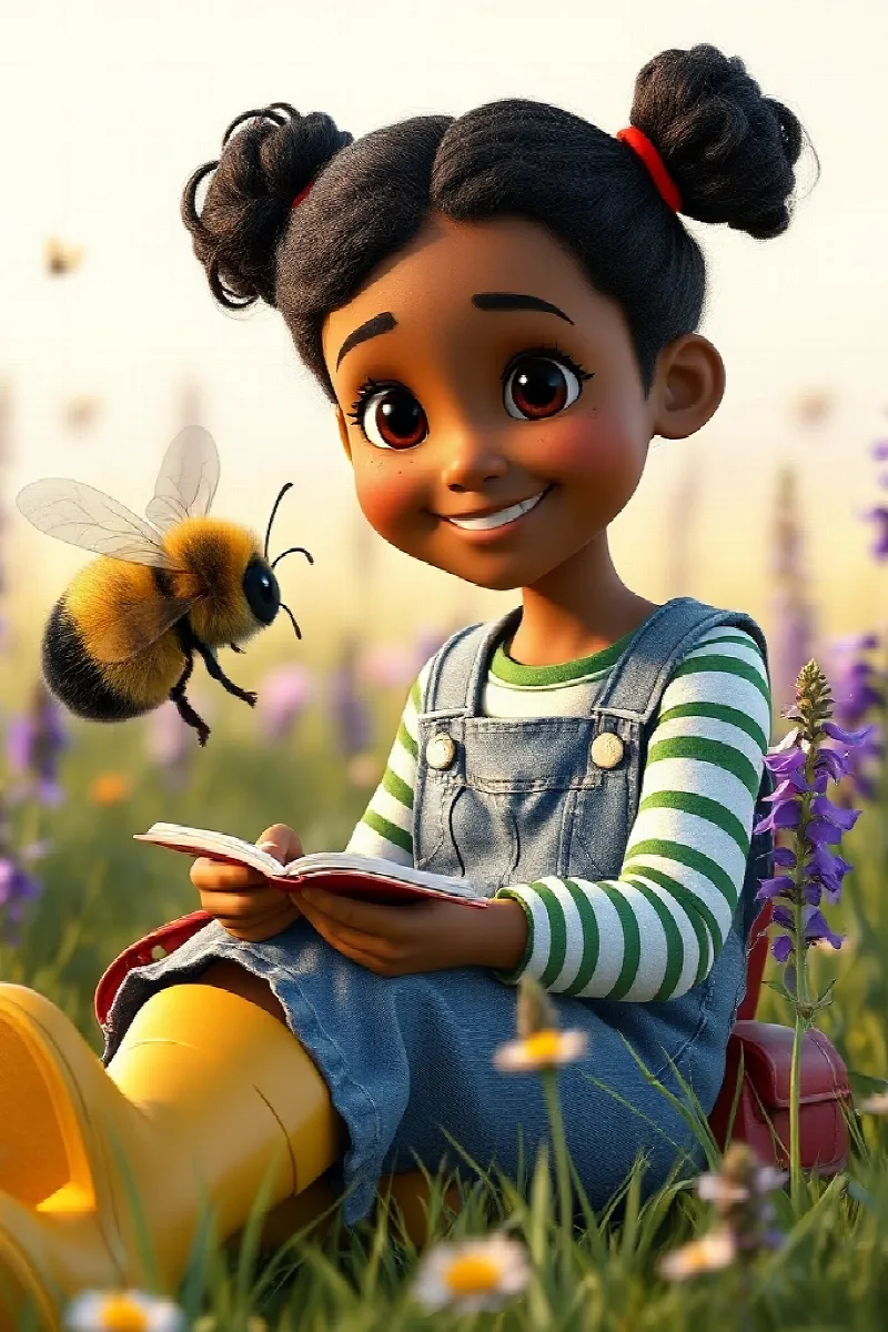 Picture 2 from the tale The Girl and the Foxglove Meadow