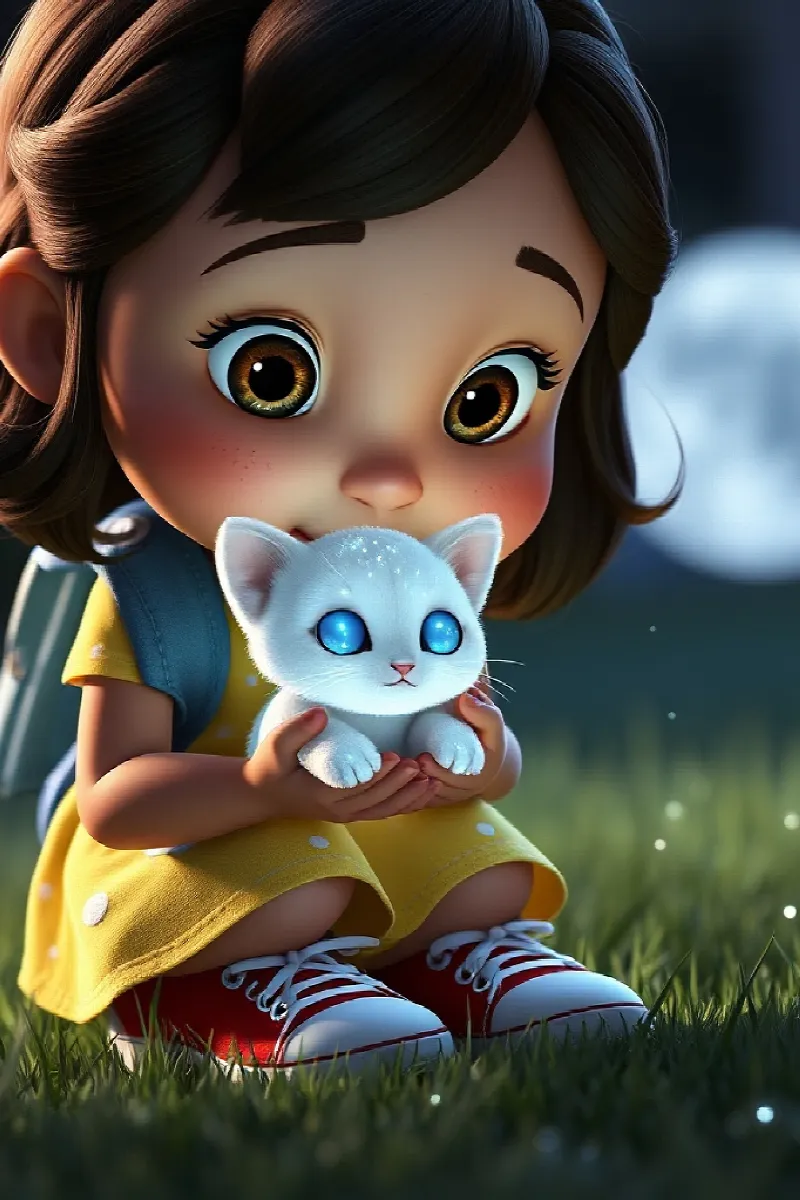 Picture 2 from the tale The Girl and the Star Kitten