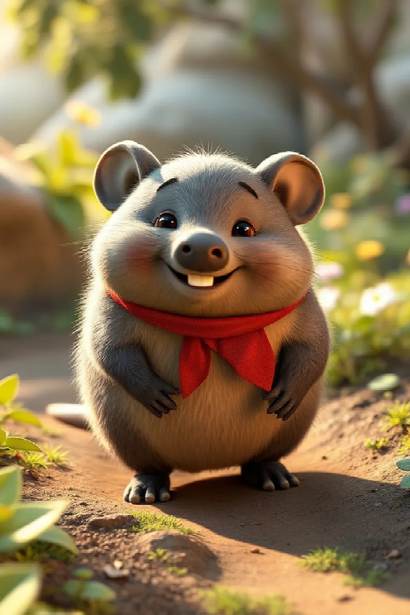 Picture 1 from the tale The Little Wombat's Garden