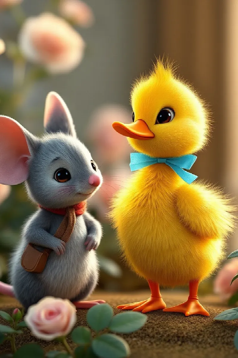 Picture 3 from the tale The Mouse and the Duckling