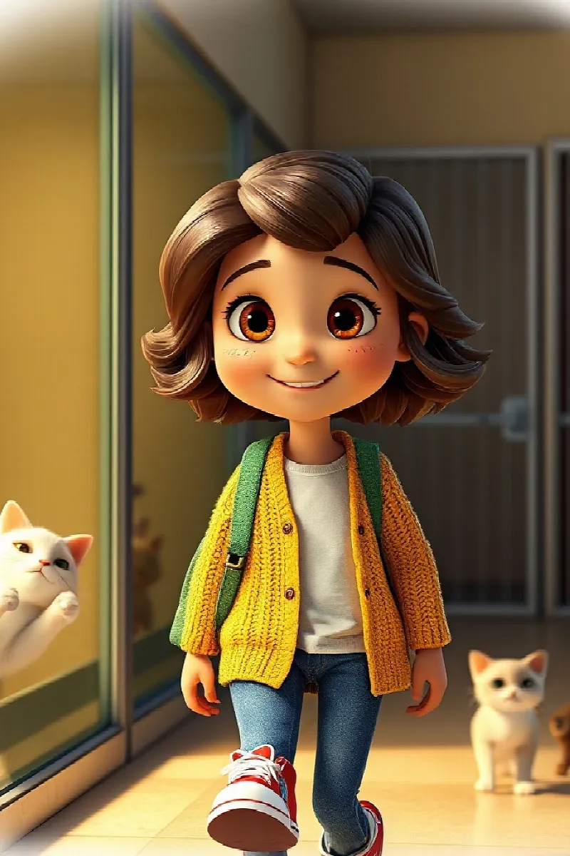 Kız ve Küçük Kedi masalından 2. resim