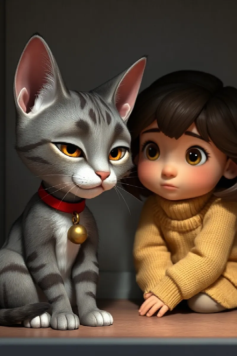 Kız ve Küçük Kedi masalından 3. resim