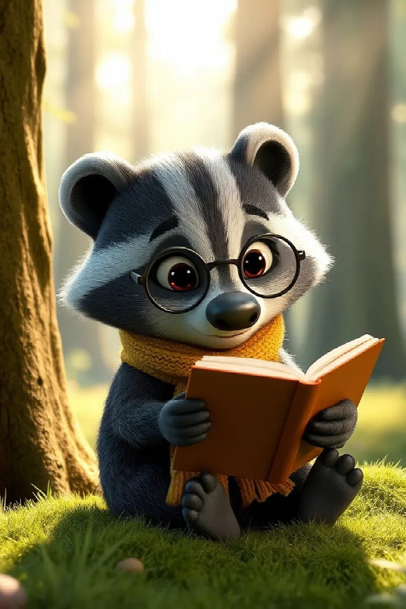 Picture 1 from the tale The Badger's Lost Glasses