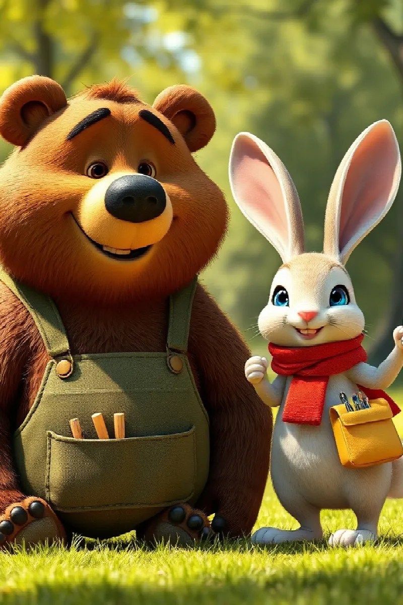 Picture 2 from the tale The Bear and the Rabbit