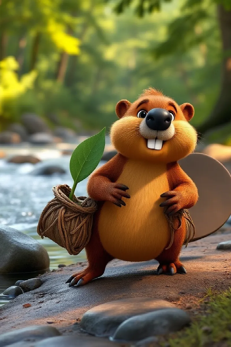 Picture 1 from the tale The Beaver's Crystal Bridge