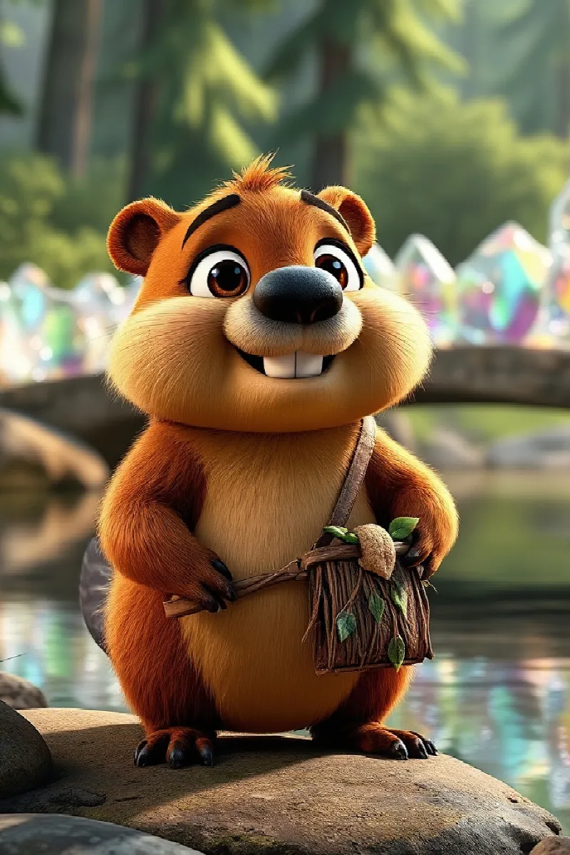 Picture 2 from the tale The Beaver's Crystal Bridge