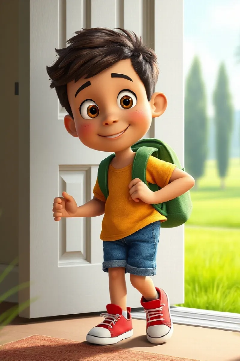Picture 1 from the tale The Boy and the Alpaca
