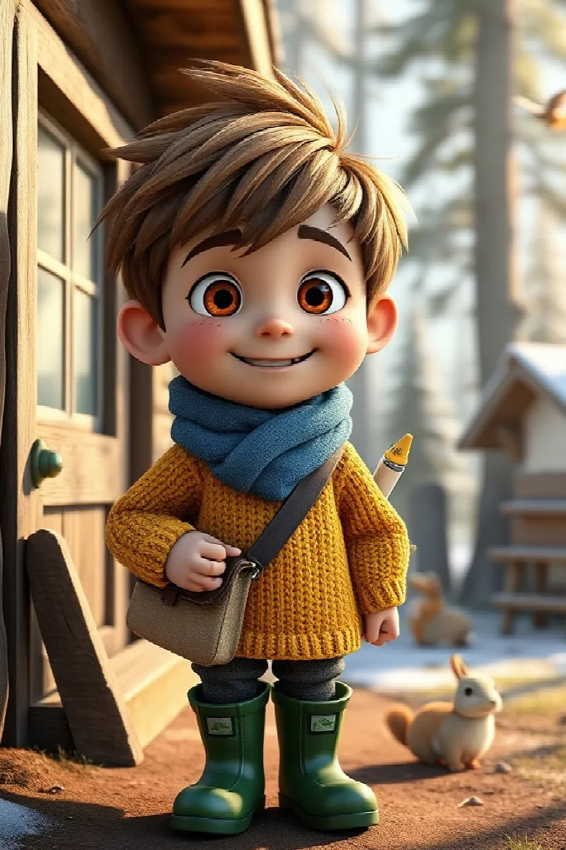 Picture 1 from the tale The Boy and the Reindeer