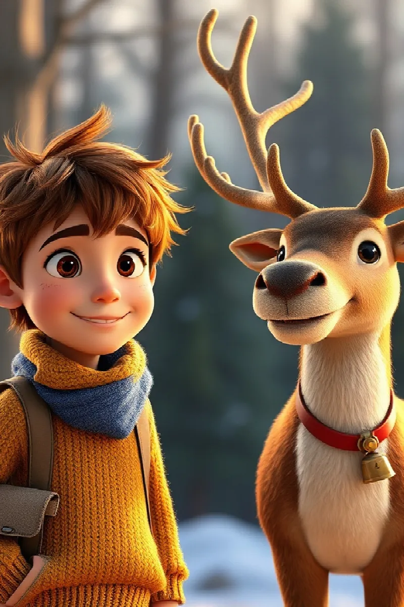Picture 2 from the tale The Boy and the Reindeer