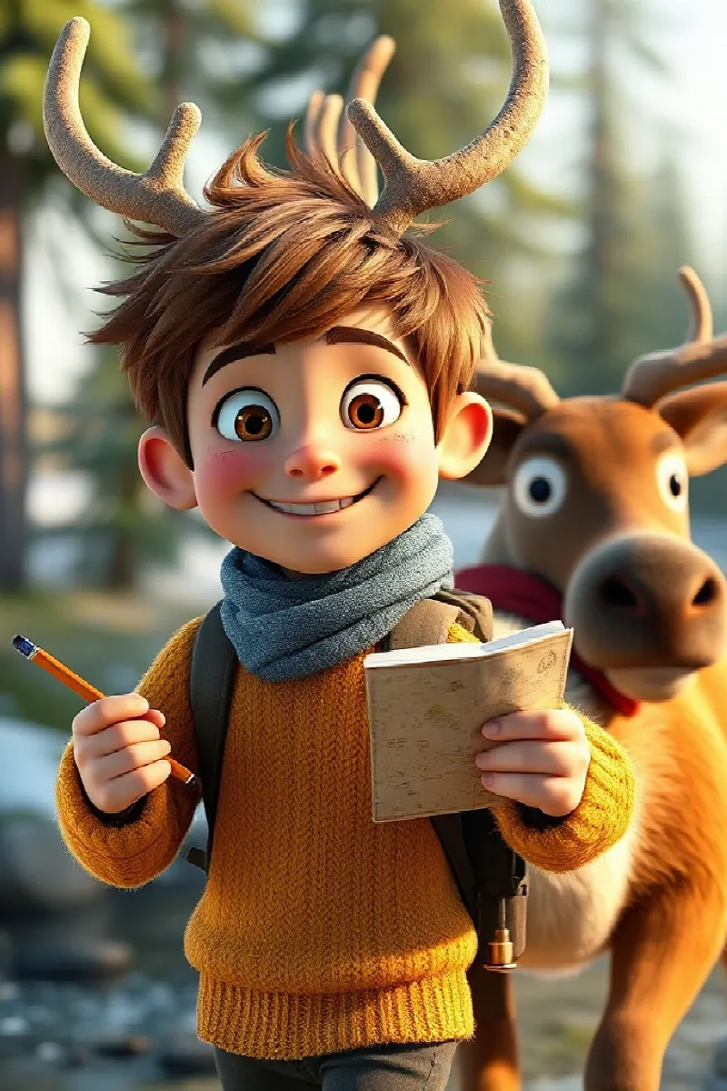 Picture 3 from the tale The Boy and the Reindeer