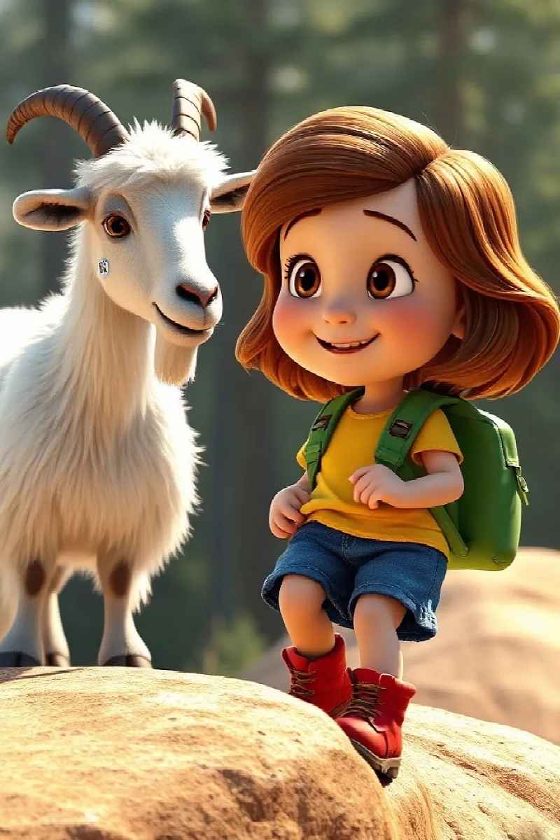 Picture 3 from the tale The Girl and the Mountain Goat