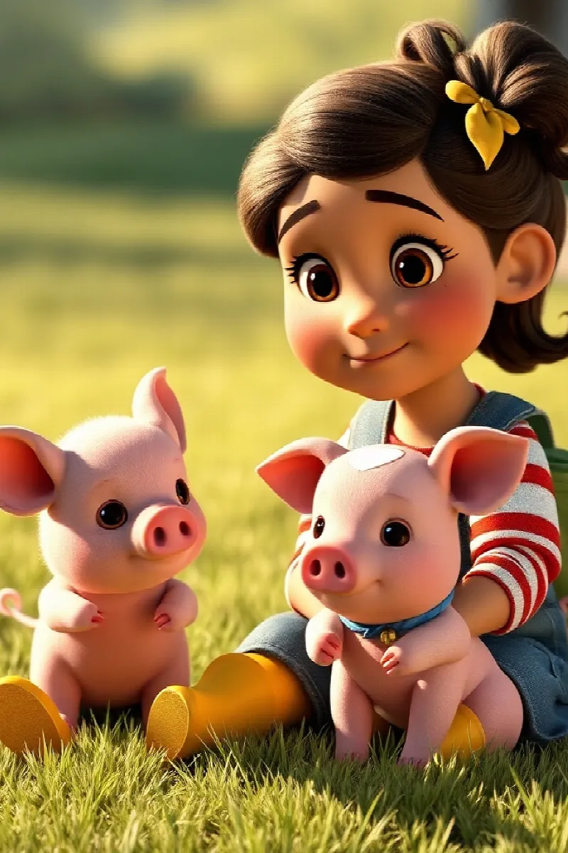Picture 3 from the tale The Girl and the Piglet
