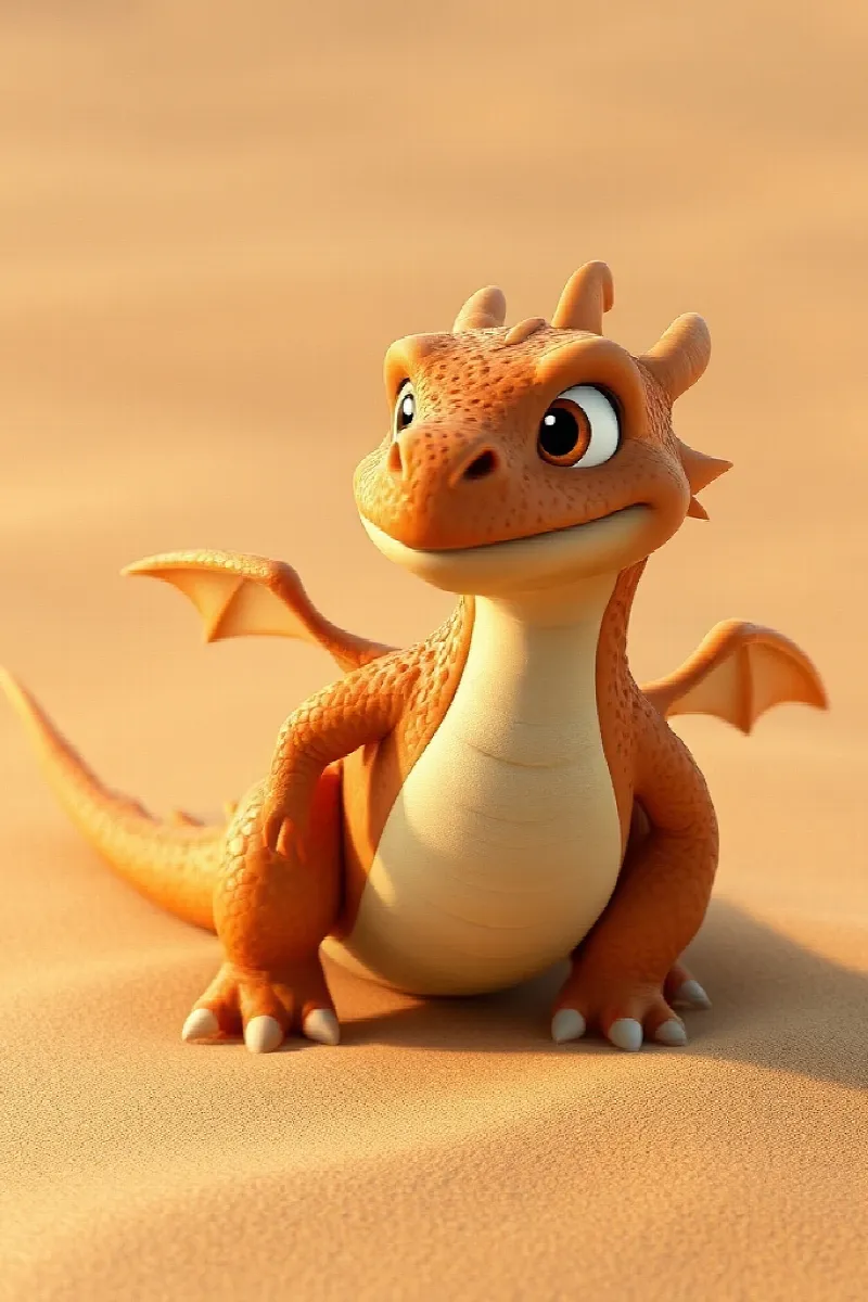 Picture 2 from the tale The Little Desert Dragon