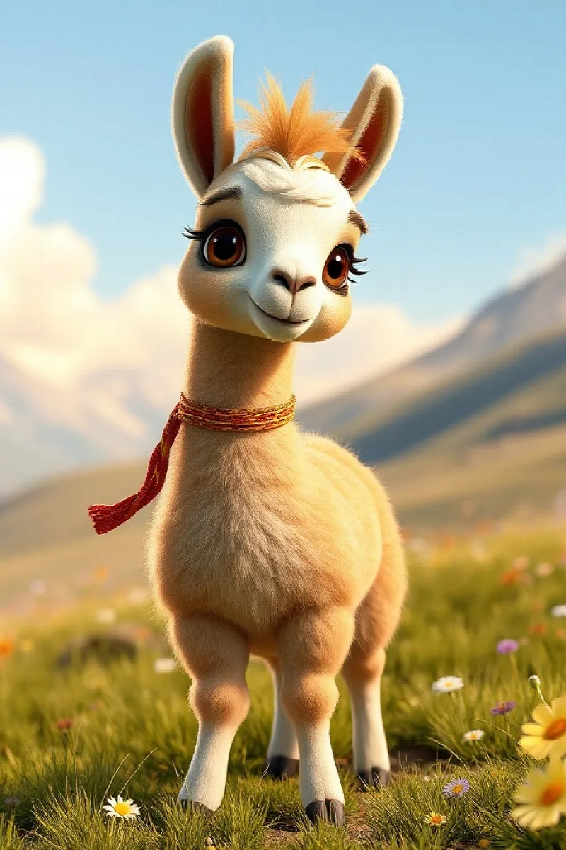 Picture 1 from the tale The Little Vicuña
