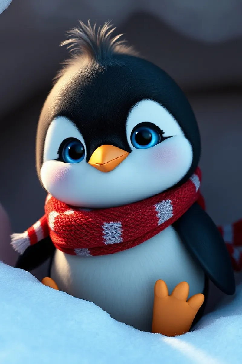 Küçük Penguenin Sırrı masalından 1. resim