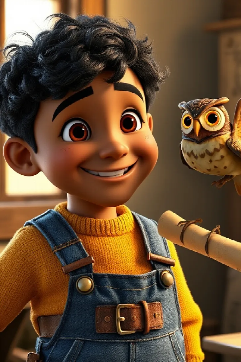 Picture 4 from the tale The Boy and the Clockwork Owl