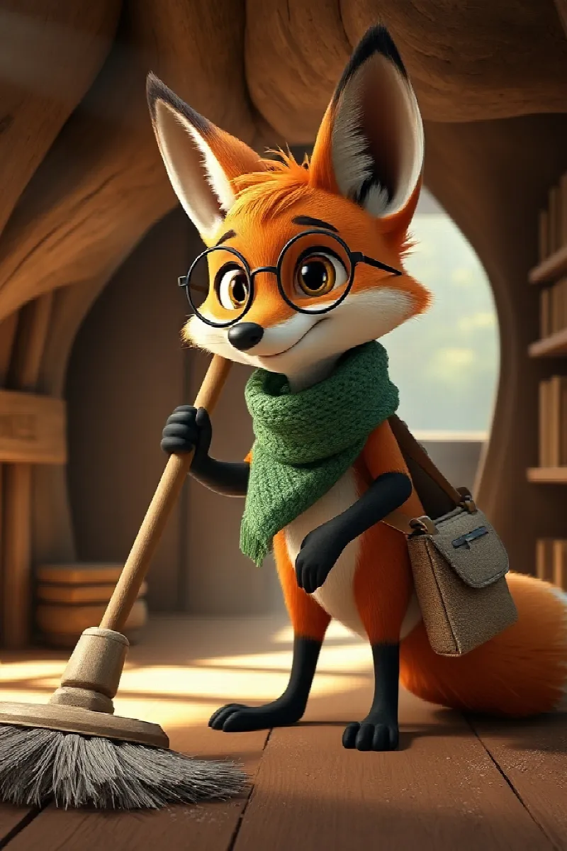 Picture 2 from the tale The Fox's Little Library