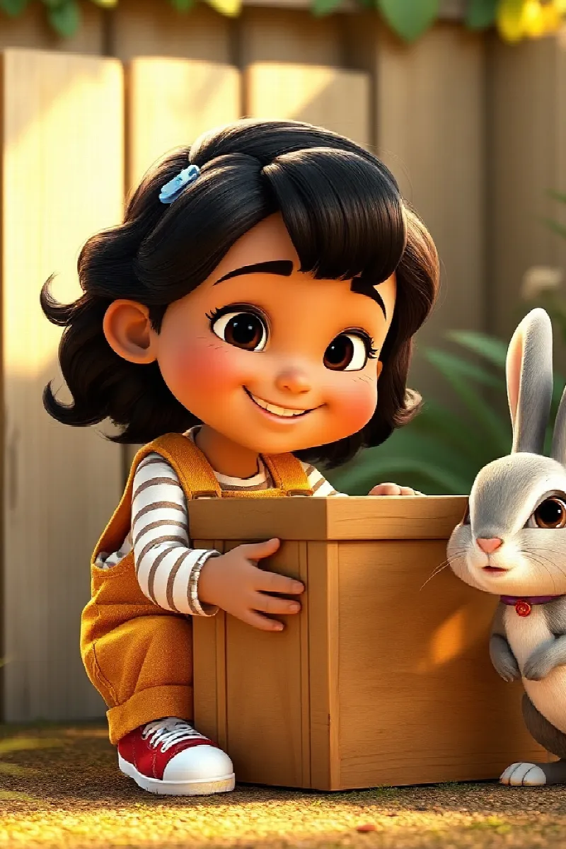 Picture 4 from the tale The Girl and the Rabbit