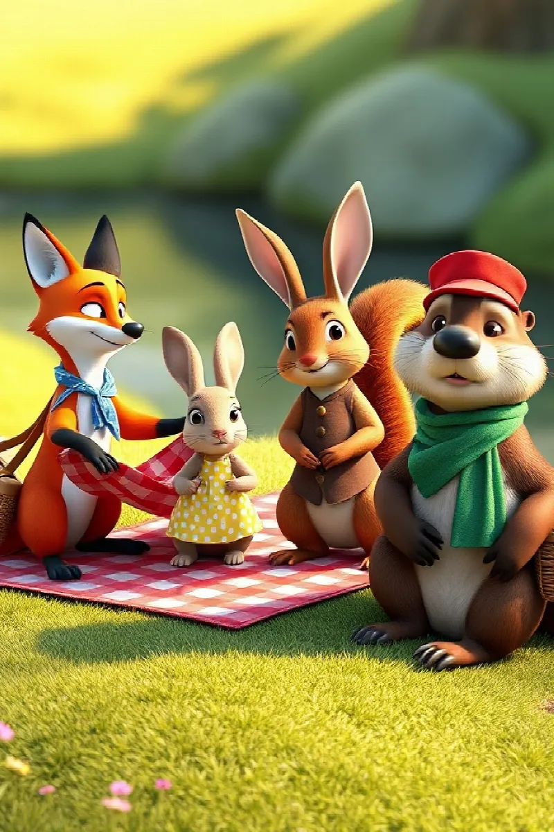 Picture 4 from the tale The Little Fox's Picnic