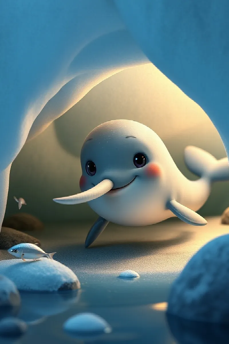 Picture 2 from the tale The Little Narwhal's Friend