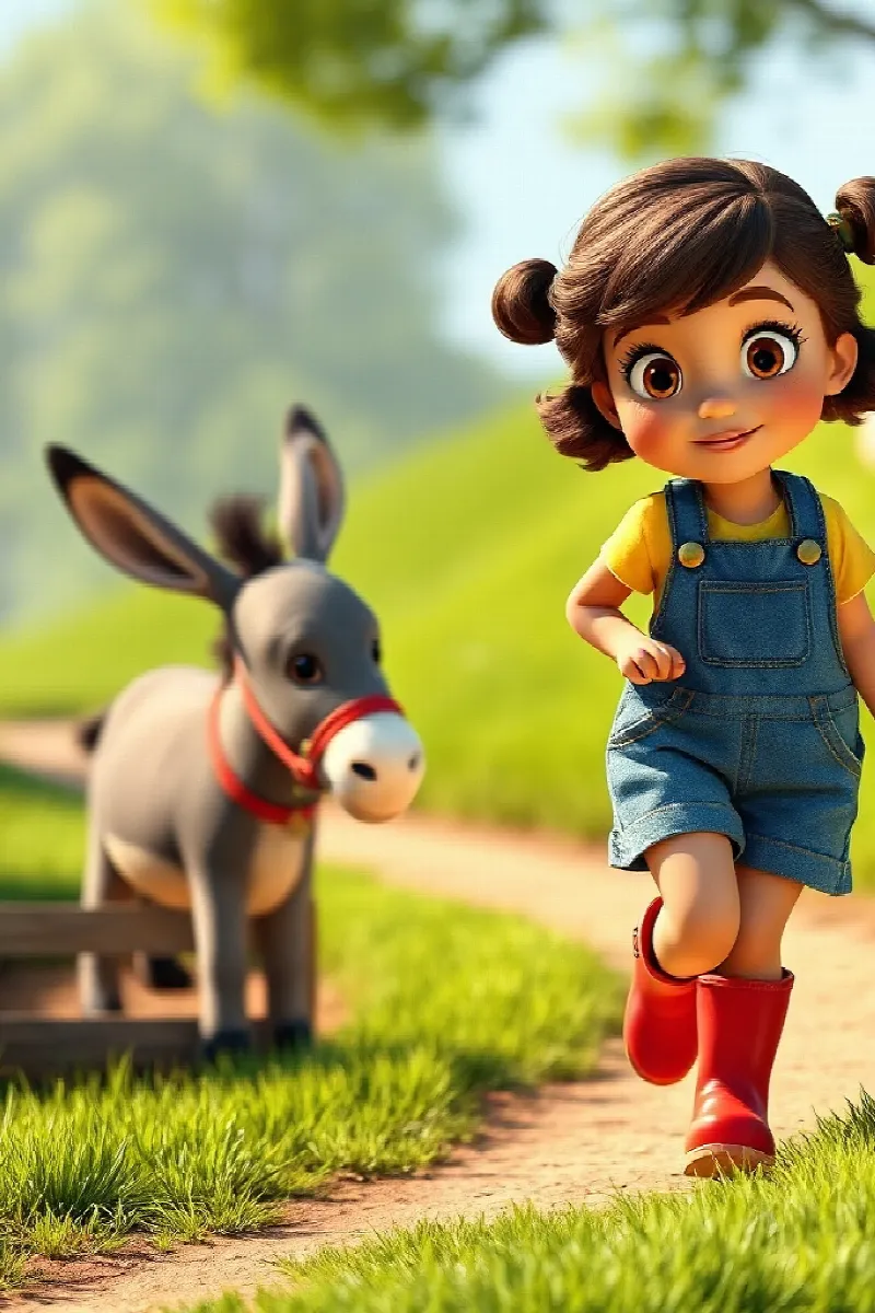 Kız ve Küçük Eşek masalından 2. resim