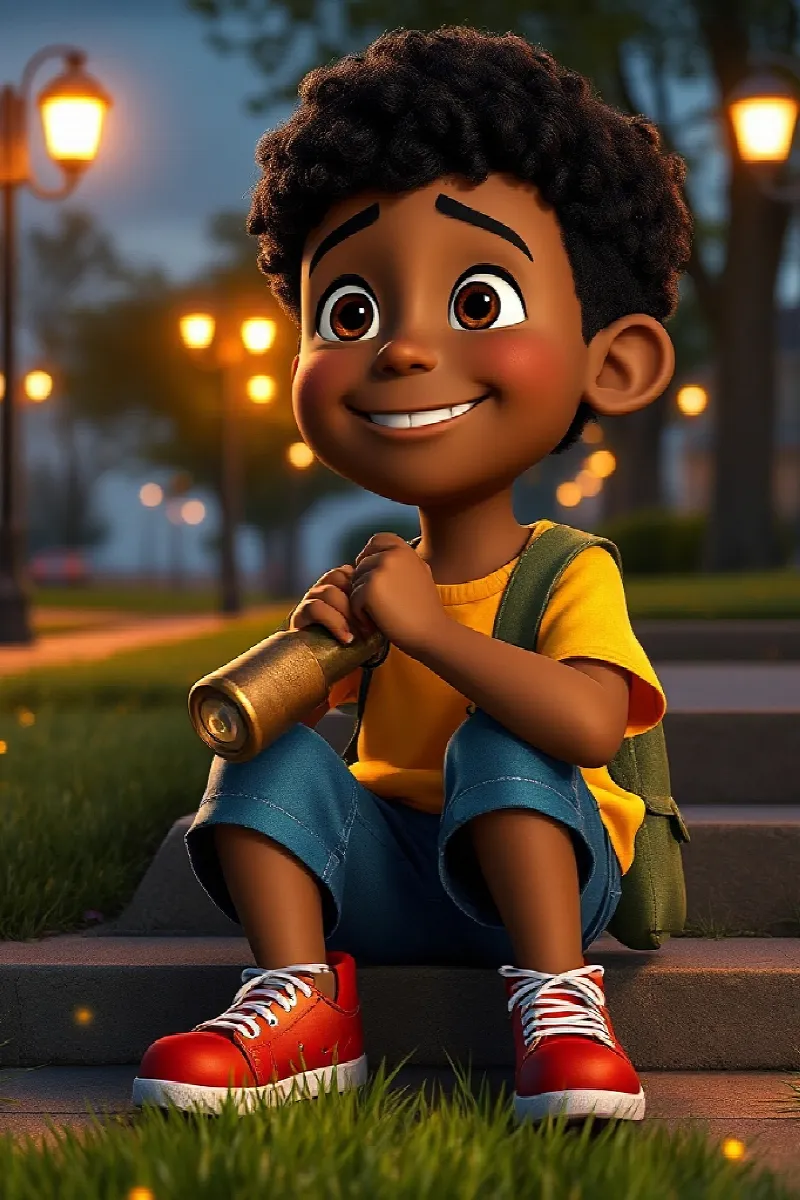 Picture 1 from the tale The Boy and the Fireflies