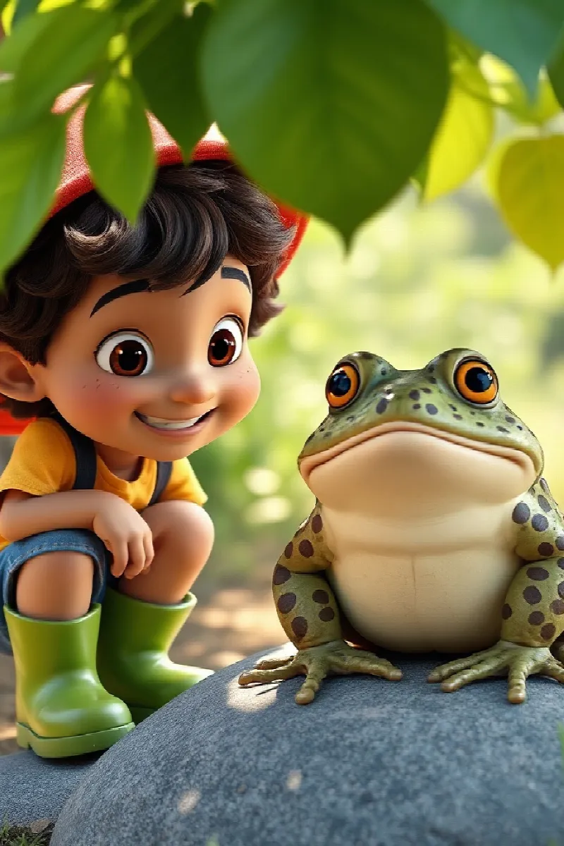 Picture 2 from the tale The Boy and the Little Toad