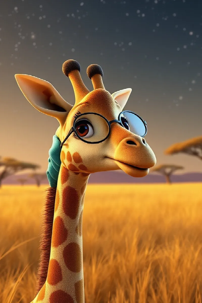 Picture 1 from the tale The Giraffe's Tiny Telescope