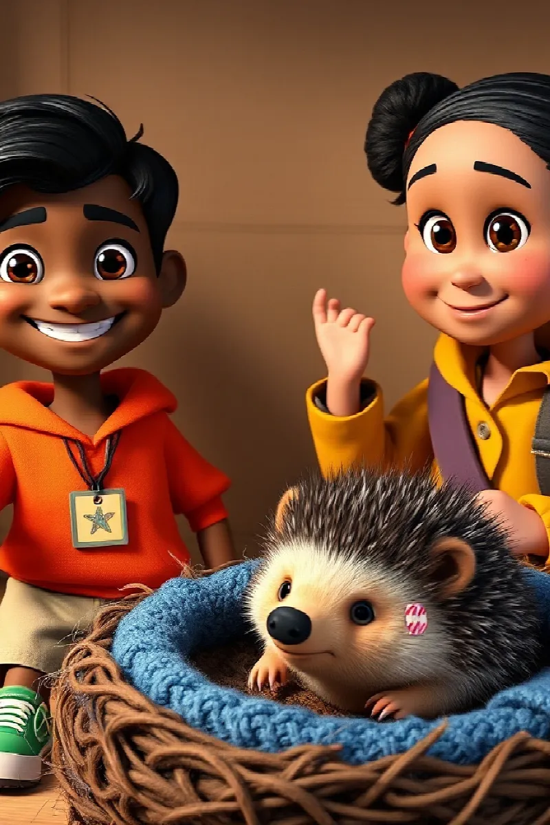 Picture 4 from the tale The Girl and the Hedgehog Hospital