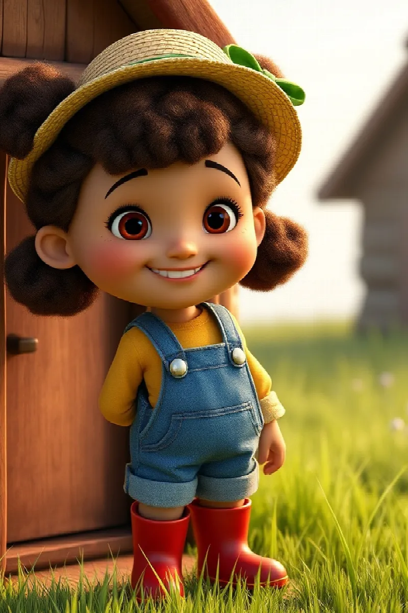 Picture 1 from the tale The Girl and the Little Donkey