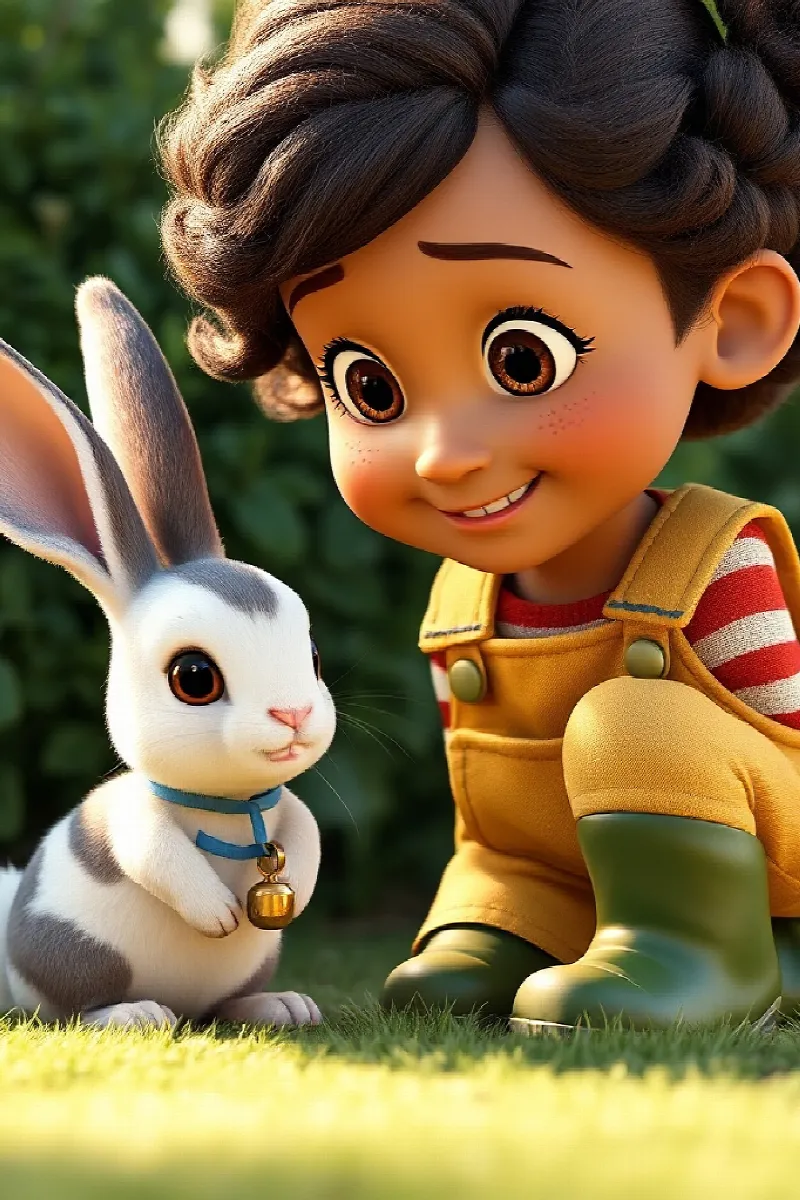 Picture 2 from the tale The Girl and the Rabbit
