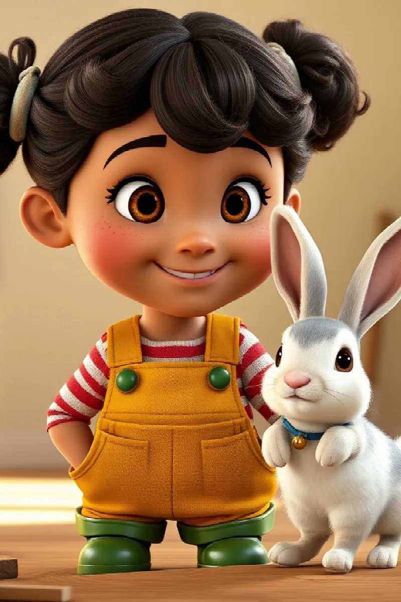 Picture 4 from the tale The Girl and the Rabbit