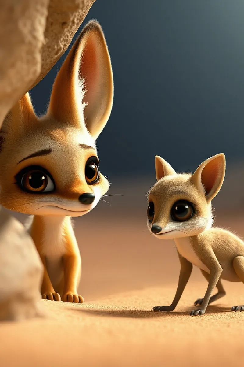 Picture 2 from the tale The Little Fennec's Friend