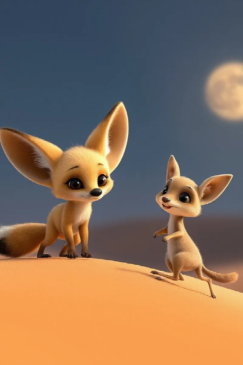 Picture 4 from the tale The Little Fennec's Friend