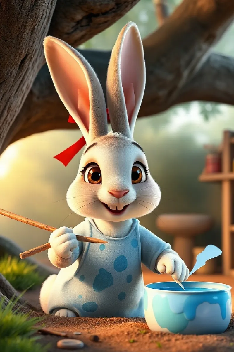 Picture 1 from the tale The Rabbit's Secret Painting