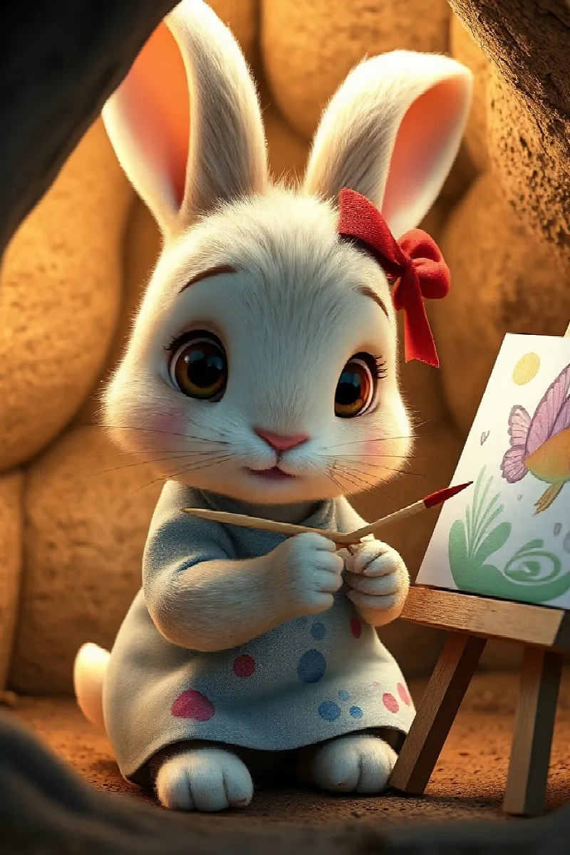 Picture 2 from the tale The Rabbit's Secret Painting